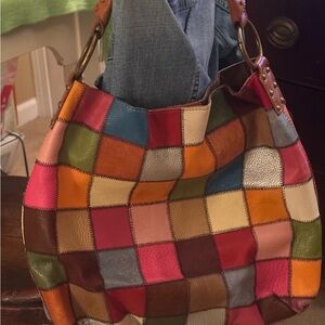 Patchwork Leather Tote Bag